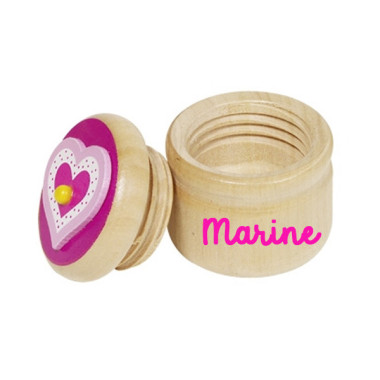 Boîte à Dents De Lait En Bois - Motifs Fée, Ours, Étoile - Souvenir D'Enfance Personnalisé