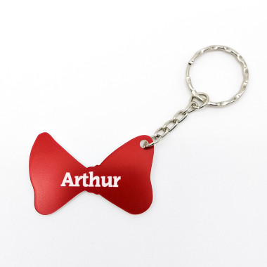 Porte clé enfant motif noeud personnalisé au prénom
