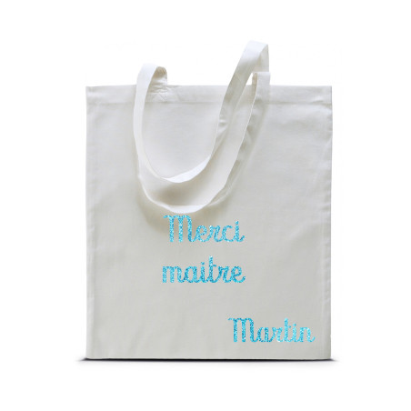 Tote bag personnalisé Merci Maitre