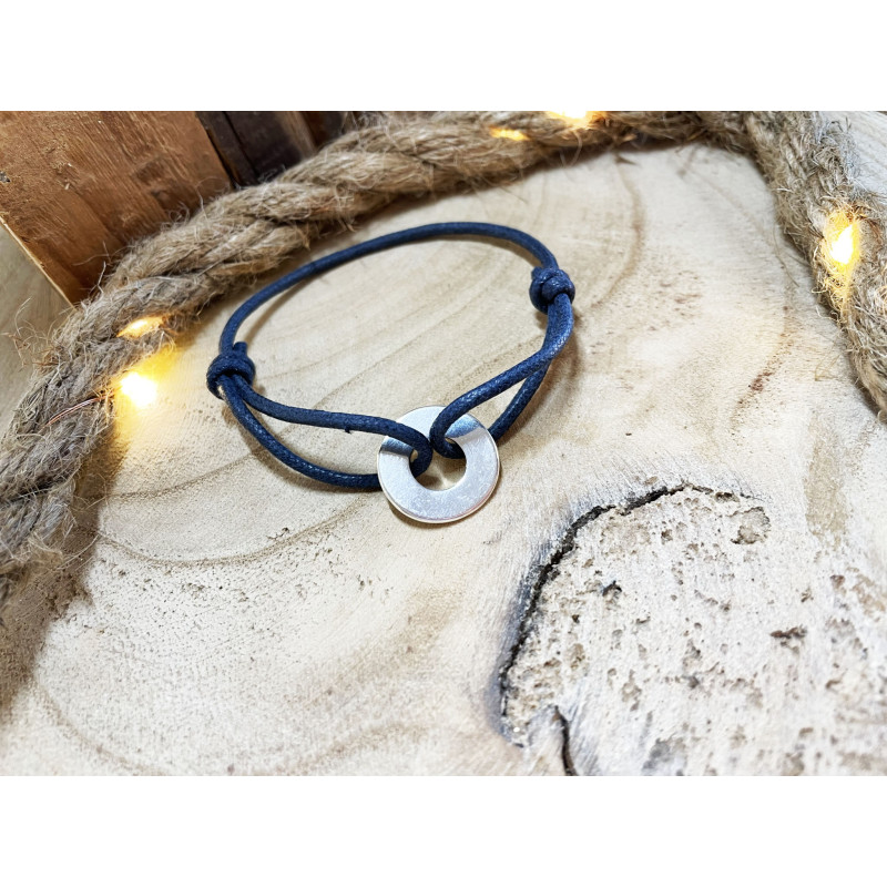 Bracelet homme cible sur cordon