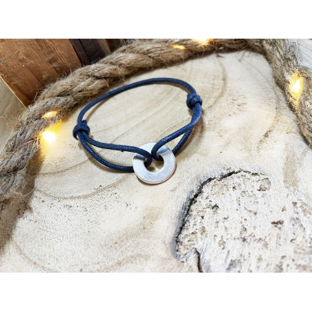 Bracelet homme cible sur cordon