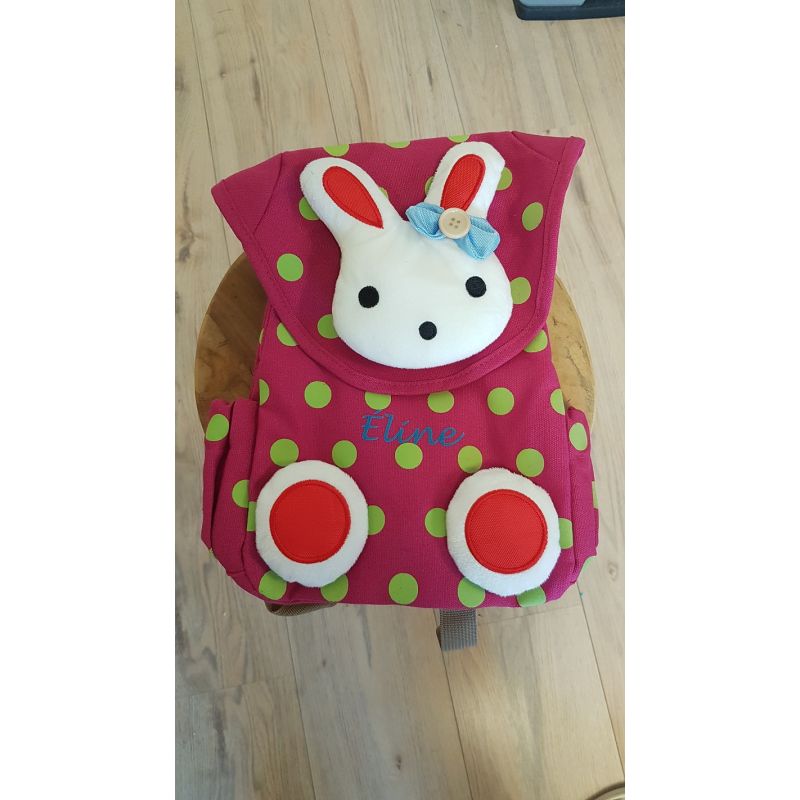 Éline sac lapin fushia déjà personnalisé