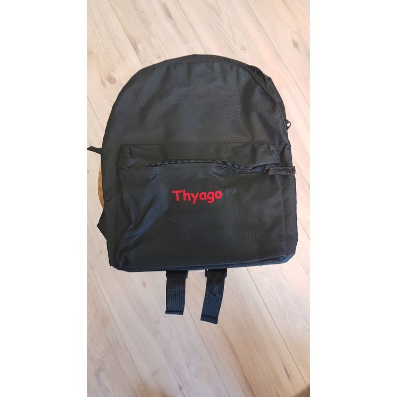 Thyago sac à dos noir déjà personnalisé