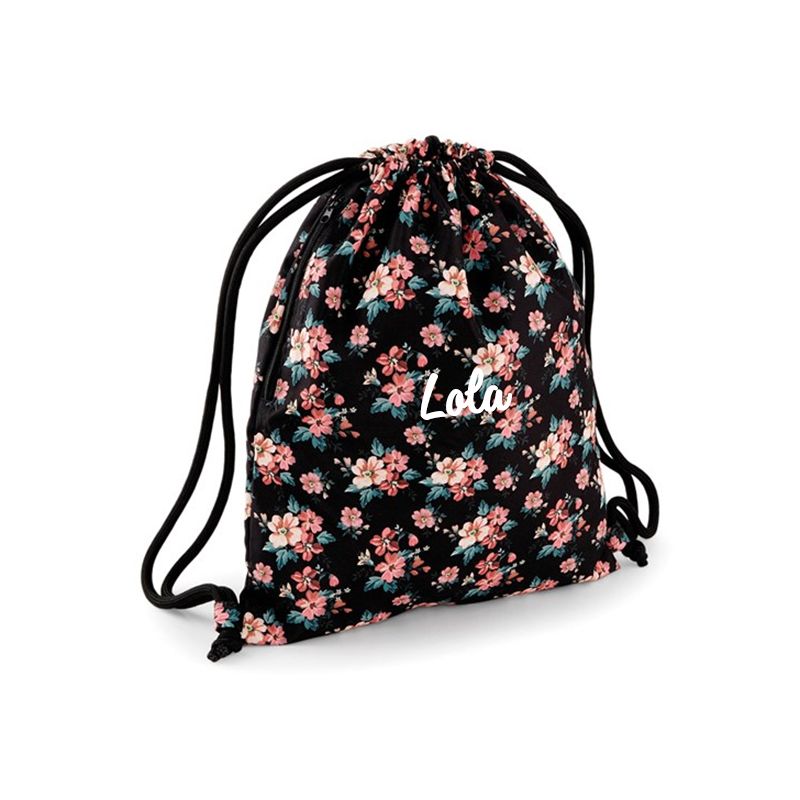Sac De Gymnastique Personnalisable Fille - Corail Dégradé, 44.7x23x23 Cm, Pour Danse, Sport, Voyage - 9