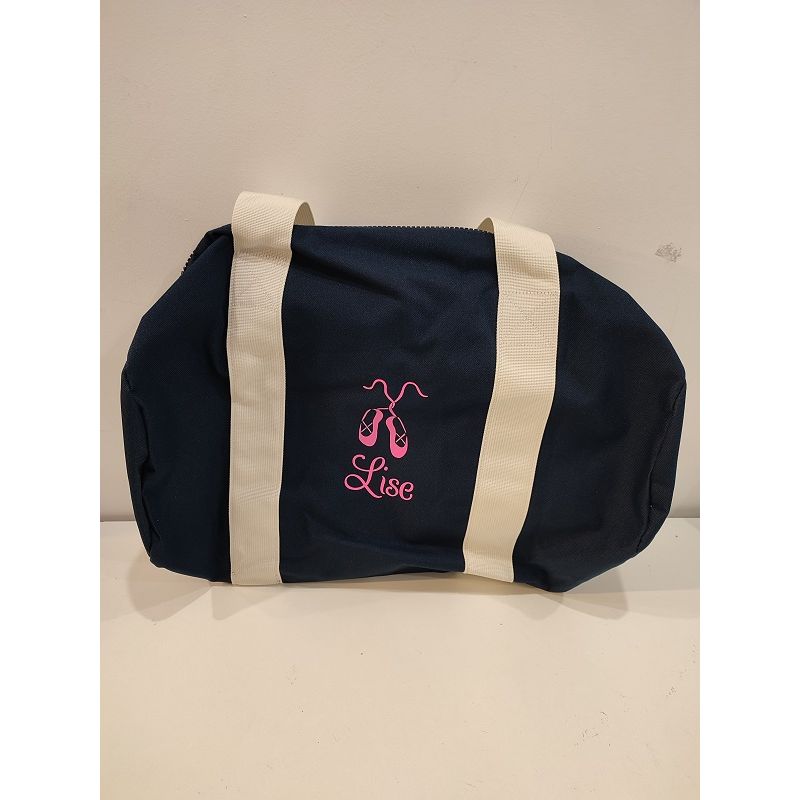 Myia motif danseuse, Sac polochon rose clair déjà personnalisé