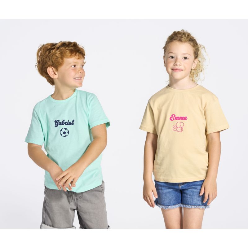 Tee-shirt enfant personnalisé - Prénom + Motif