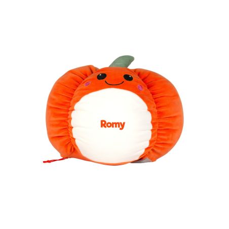 Citrouille en peluche Squidgy personnalisée – prénom de l’enfant