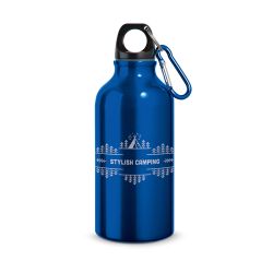 Gourdes aluminium personnalisées 400 ml avec mousqueton