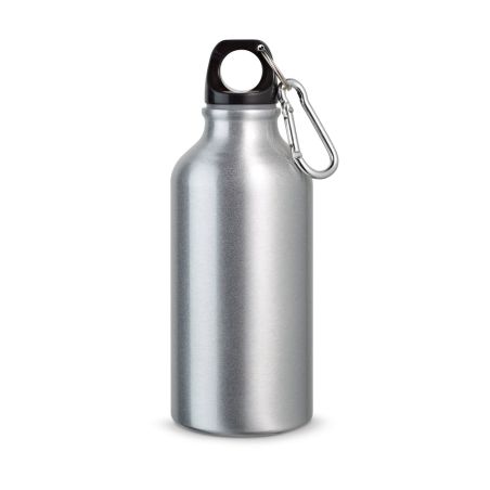 Gourdes aluminium personnalisées 400 ml avec mousqueton