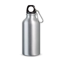 Gourdes aluminium personnalisées 400 ml avec mousqueton