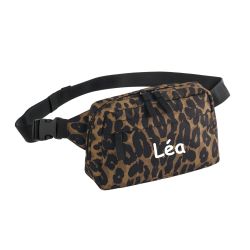 Sac banane léopard personnalisé au prénom