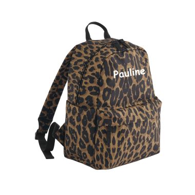 Sac à dos léopard enfant et ado personnalisé