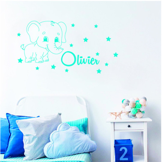 Tjapalo Stickers Prénom Personnalisé Grafitti - Autocollant Mural Chambre Garçon Enfant Personnalisable